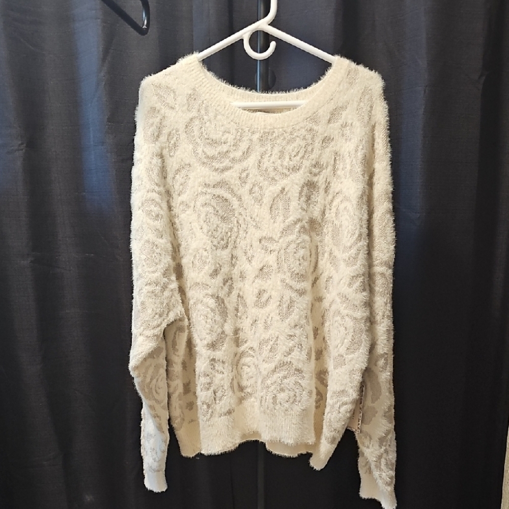 Laura Ashley Cream Textured Sweater - Picture 1 of 6